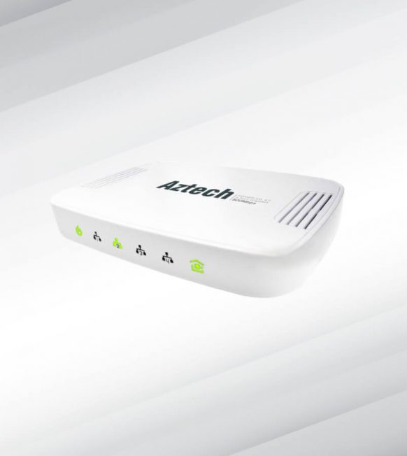 Aztech™ 500Mbps Homeplug Adapter (Integrated 4 Port Gigabit Switch)