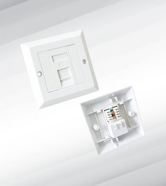 CAT5e Wall Plate & Keystone (1 Gang)
