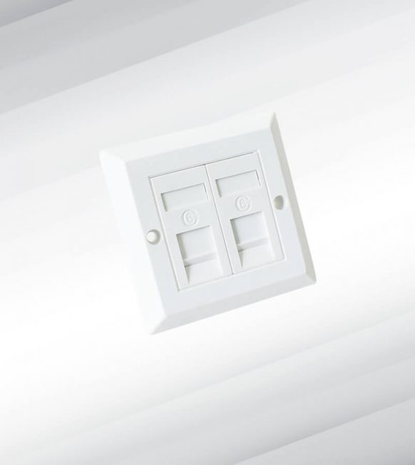 Twin RJ45 Face Plate
